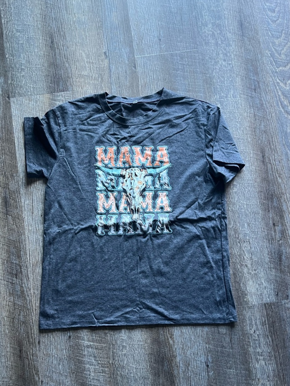 Mama Graphic Short Sleeve T-Shirt - Charcoal